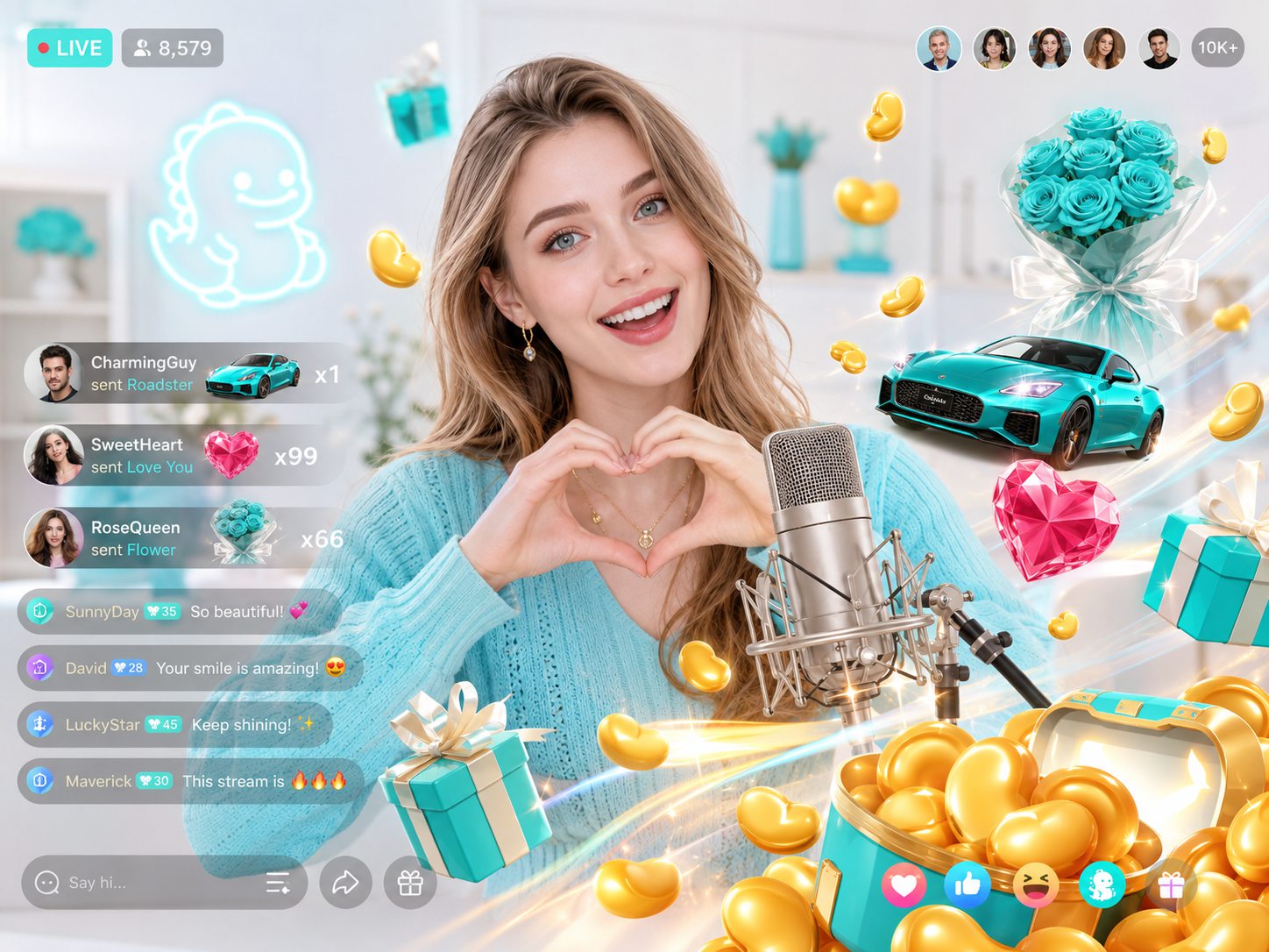 BIGO LIVE virtual gifts during livestream